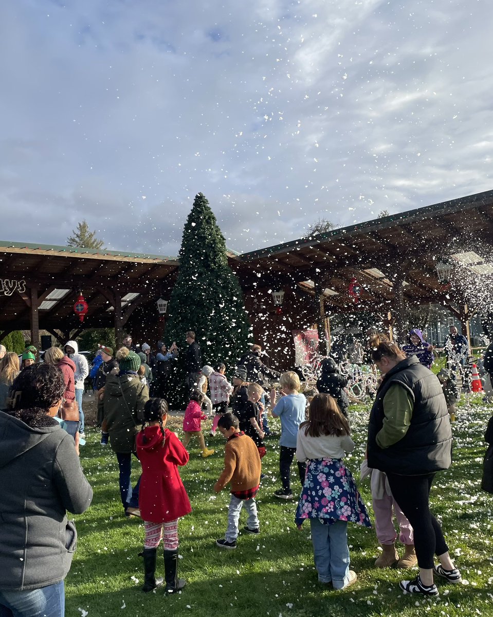 A sunny snowy surprise at the Carnation Chamber of Commerce Christmas in Carnation event!