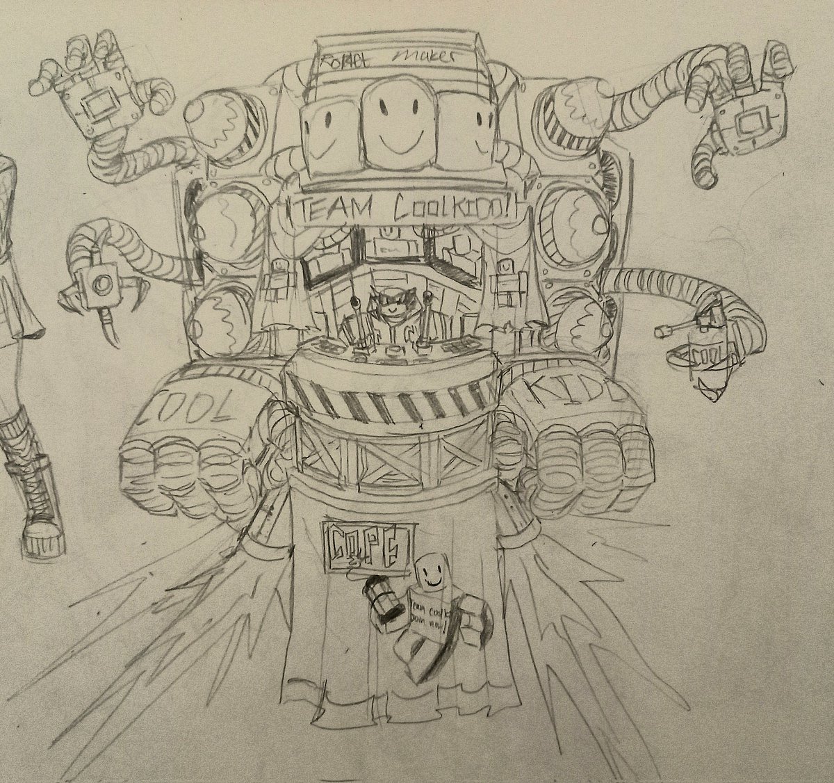 endrew0271's tweet image. Made this mech c00lkidd design because I&apos;m bored 

#C00LKIDD #robloxart