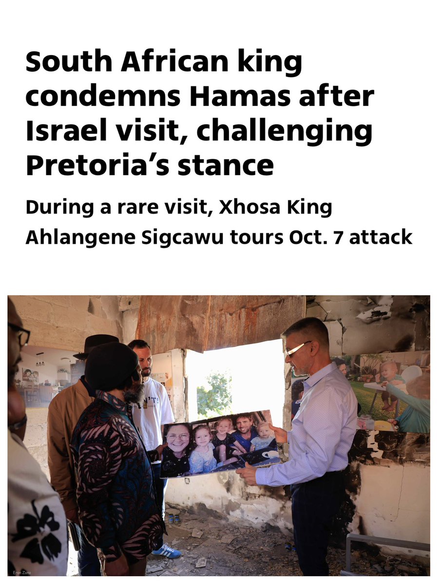 IsraelinSA's tweet image. Israel has many friends in South Africa. Despite the government’s stance, public sentiment in South Africa, a majority-Christian country, is very positive.

Last week, His Majesty King Buyelekhaya Zwelibanzi Dalindyebo of the AbaThembu Kingdom visited Israel.

Read more:…