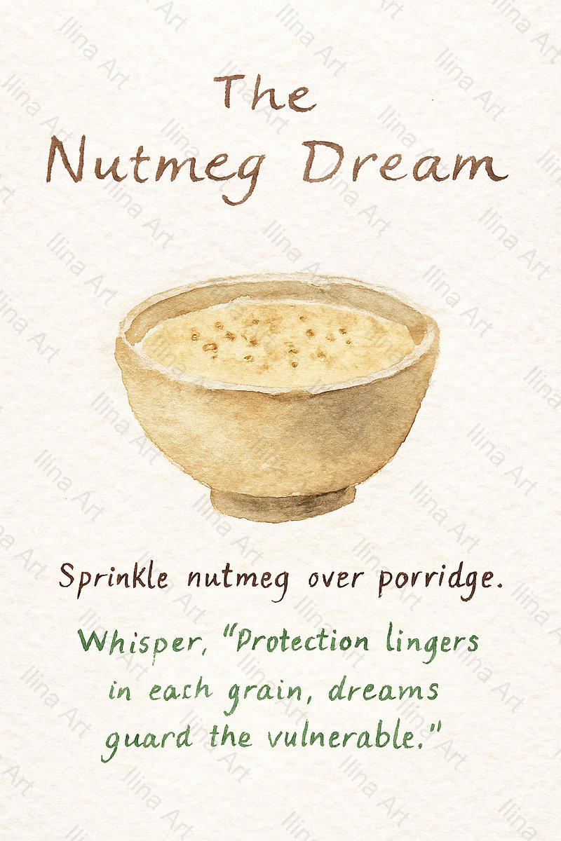 Advent Food Spell #9 ✨ The Nutmeg Dream   

Early morning, plain porridge. 
A sprinkle of nutmeg — soft as dreamdust. 
Warmth, memory, gentleness revealed.

#ChristmasGems #HolidayCountdown #FestiveIntegrity #GentleTreasures #SparkleAndBalance