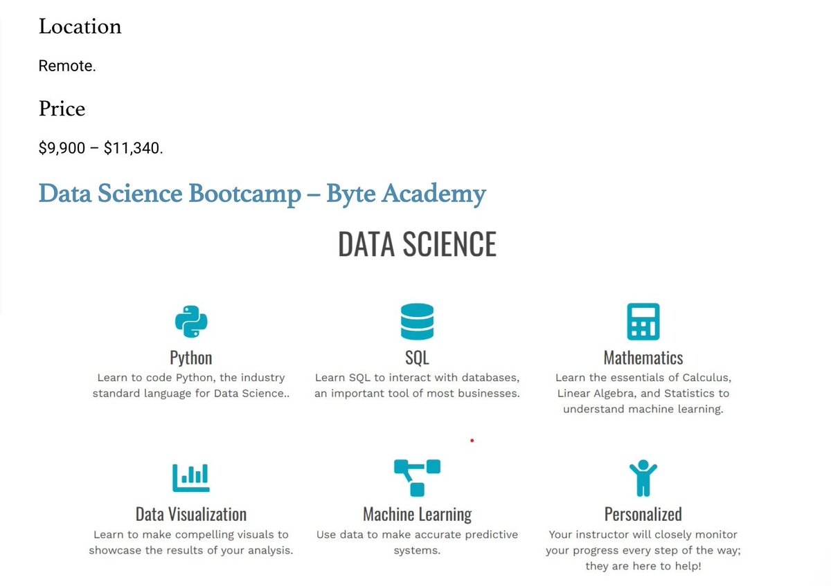 gp_pulipaka's tweet image. Best Python Bootcamp and Courses! @ParmenterLizzie #BigData #Analytics #DataScience #AI #MachineLearning #IoT #IIoT #Python #RStats #TensorFlow #Java #JavaScript #ReactJS #CloudComputing #Serverless #Linux #Programming #Coding #100DaysofCode
geni.us/Grow-Skills