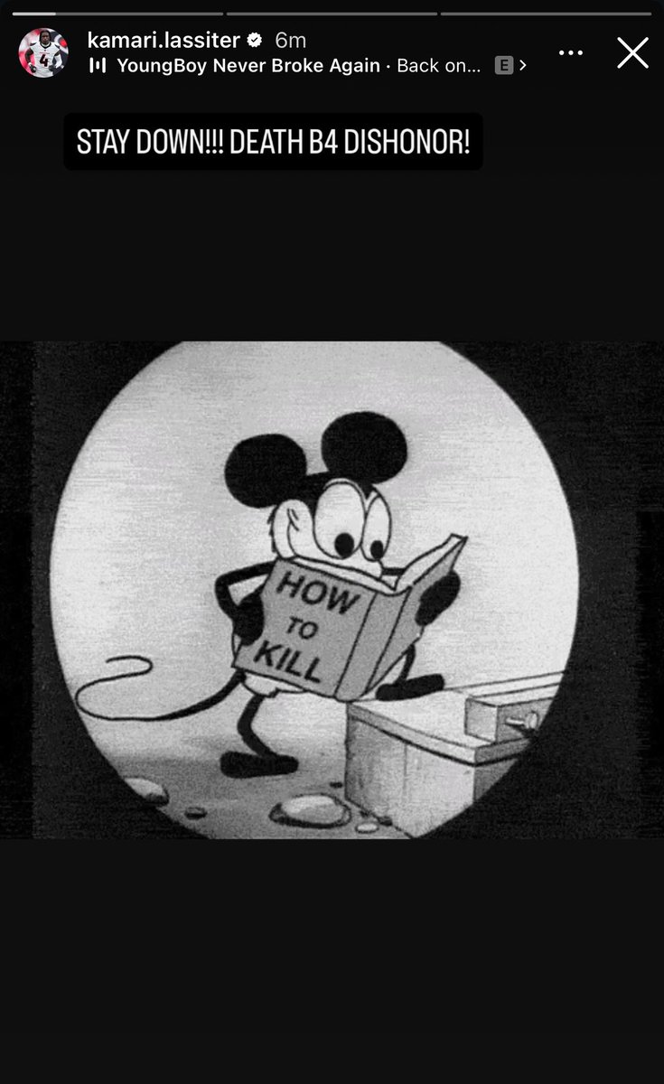 TexansCommenter's tweet image. Kamari Lassiter, who was questionable to play, had an INT, several PBUs (including a TD saving one), and several physical tackles, and posted this on IG after the game. Matt Burke calls him a “card-carrying psychopath” for a reason 😂