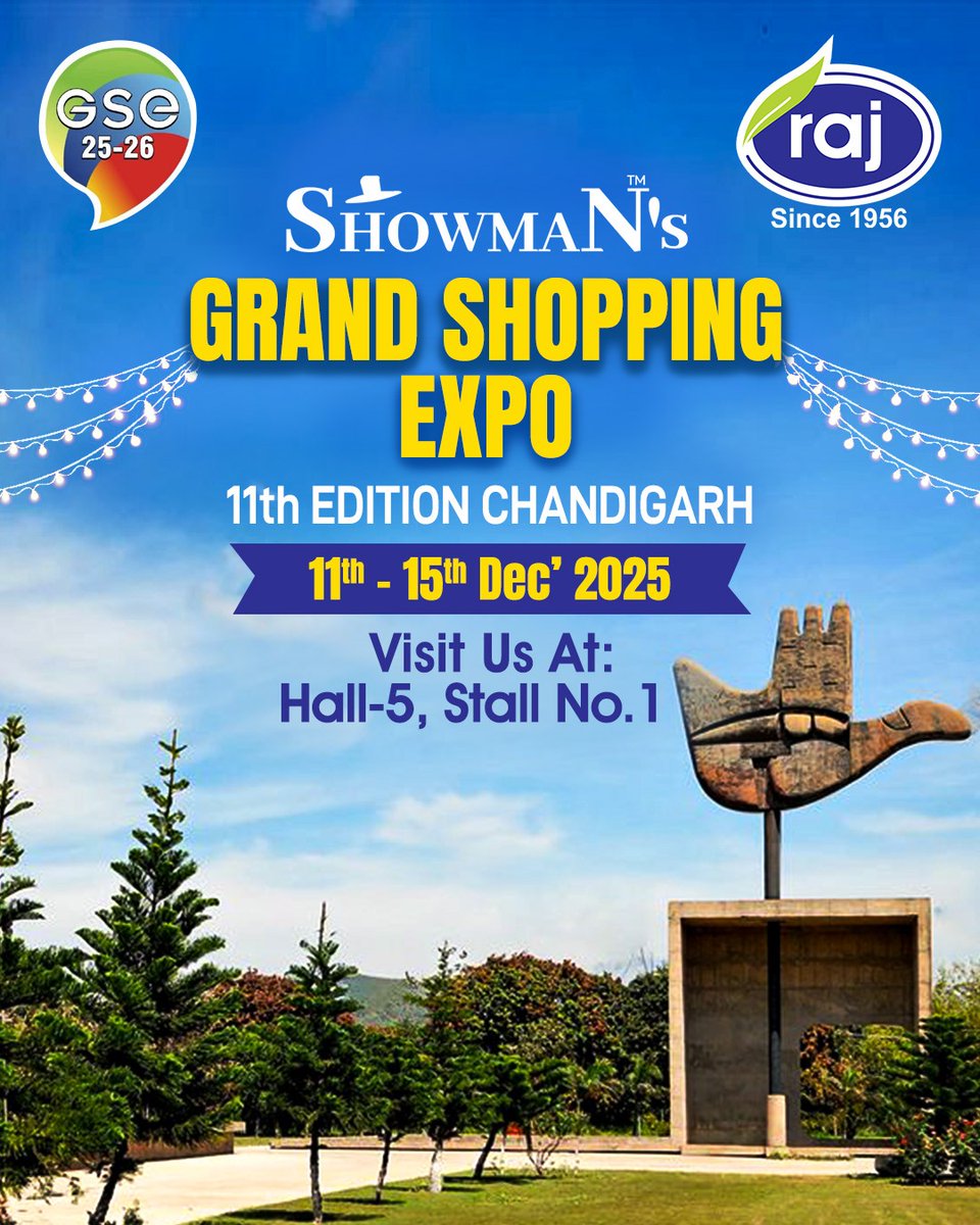 RajSuperWhite's tweet photo. We're excited to see you all at Showmanβs Grand Shopping Expo, Chandigarh ! Visit us from 11th -15th December at Hall 5, Stall No. 1
#chandigarh #grandshoppingexpo2025 #events #showman #premiundetergentpowder #rajgroup #cleanclothes #visit #ChandigarhEvents #rajsuperwhite https://t.co/8WKtCBcnMq