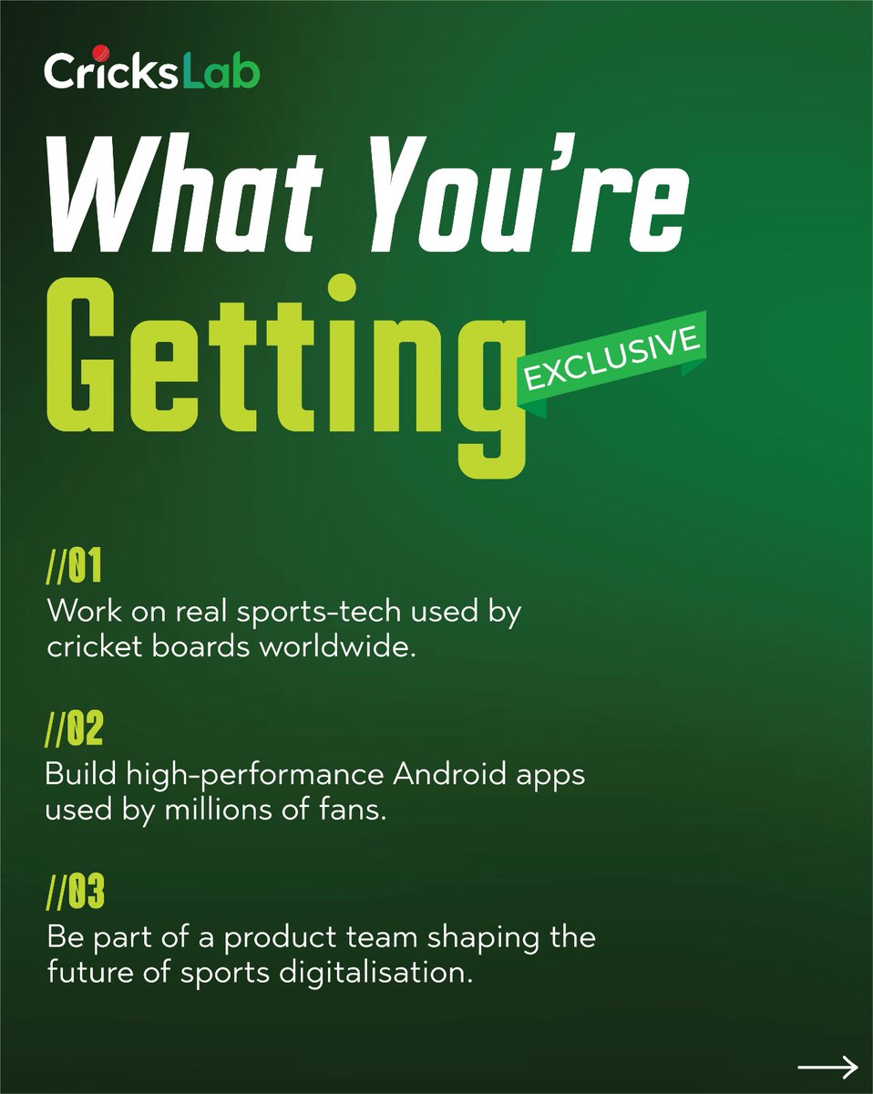 CricksLab's tweet image. 💼 𝙒𝙚’𝙧𝙚 𝙃𝙞𝙧𝙞𝙣𝙜 𝙖𝙩 𝘾𝙧𝙞𝙘𝙠𝙨𝙡𝙖𝙗!

If you love building smooth, high-performance apps — this role is for you.

Apply now: contact@crickslab.com

#Crickslab #Hiring #AndroidDeveloper #ApplyNow #JobOpportunity