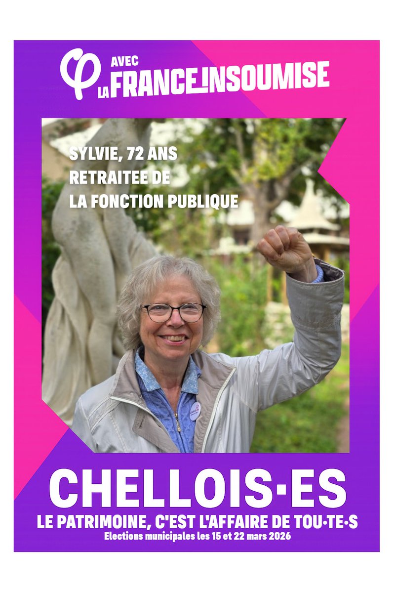 🆔 Sylvie Lafuente, chelloise depuis bientôt 30 ans, maintenant retraitée 🧵

#LhumainAuCoeur
#Municipales2026
#Chelles2026
#LaForceDeFaireMieux