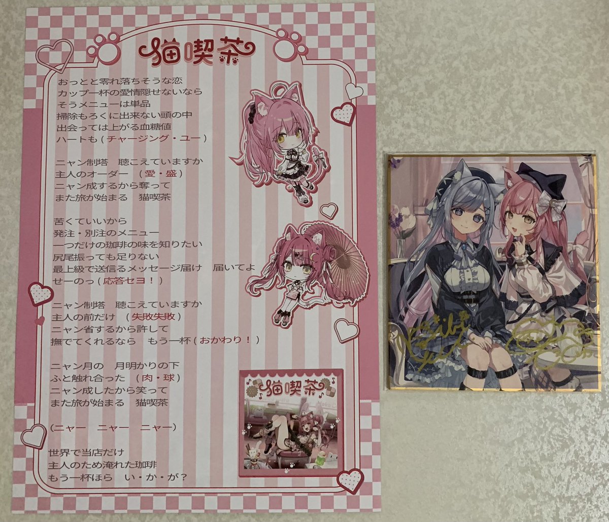 先週の戦利品 #ぶいかふぇ ランダムチェキは全員1枚ずつで サイン入り2