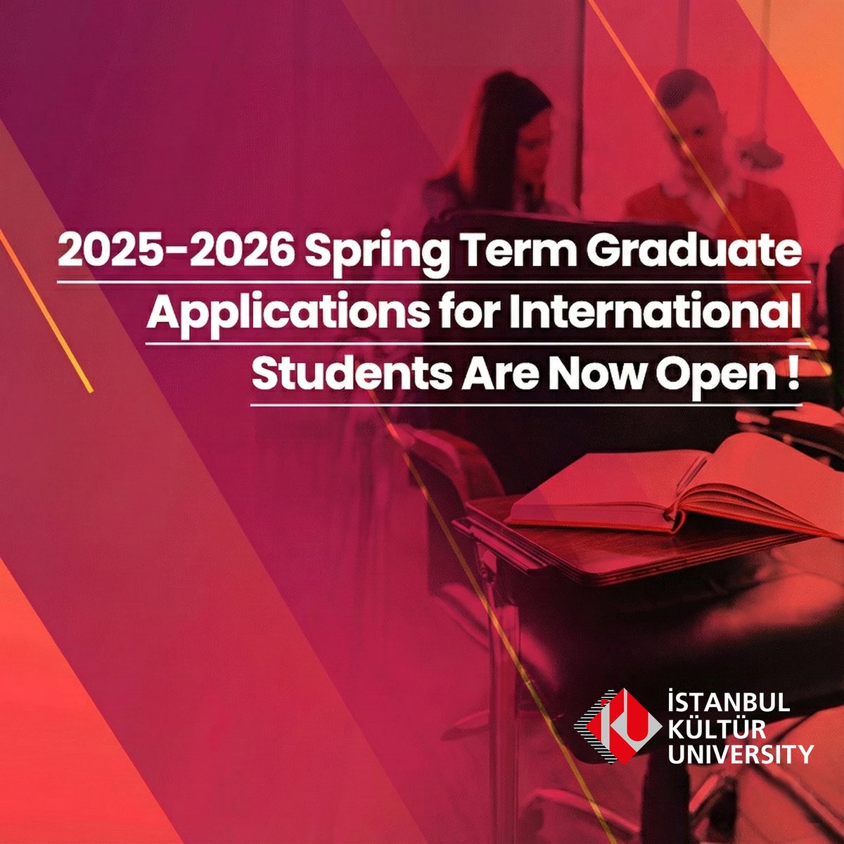 2025-2026 Spring Term Graduate Applications for International Students are now open!
*******
2025-2026 Bahar Dönemi Uluslararası Öğrenciler için Lisansüstü Başvuruları Başladı!

uib.iku.edu.tr/en/prospective…

#internationalstudent #universityinturkey #studyabroad #studyinturkey