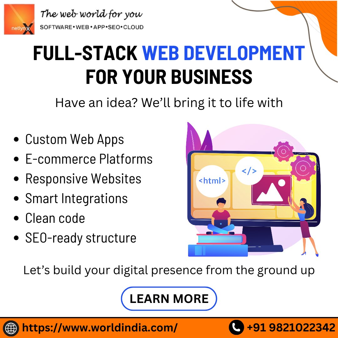wrldindia's tweet image. 📈 Turn ideas into powerful websites! Our Full-Stack Web Development covers everything your business needs to shine online..
.
.
.
#Worldindia #Netlynxsolutions #CustomWebDev #FullStackDevelopment #OnlineGrowth #websitedesign #WebsiteDevelopment.
