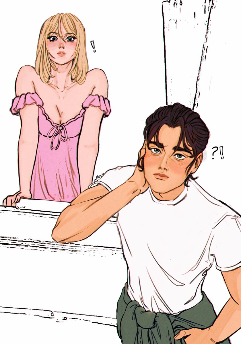 Oh no s(he)’s hot. 
[au: eren has a job at the reiss estate to do some handy work.. but there seems to be a distraction] 
#erehisu #エレヒス
#erenyeager #historiareiss #aot