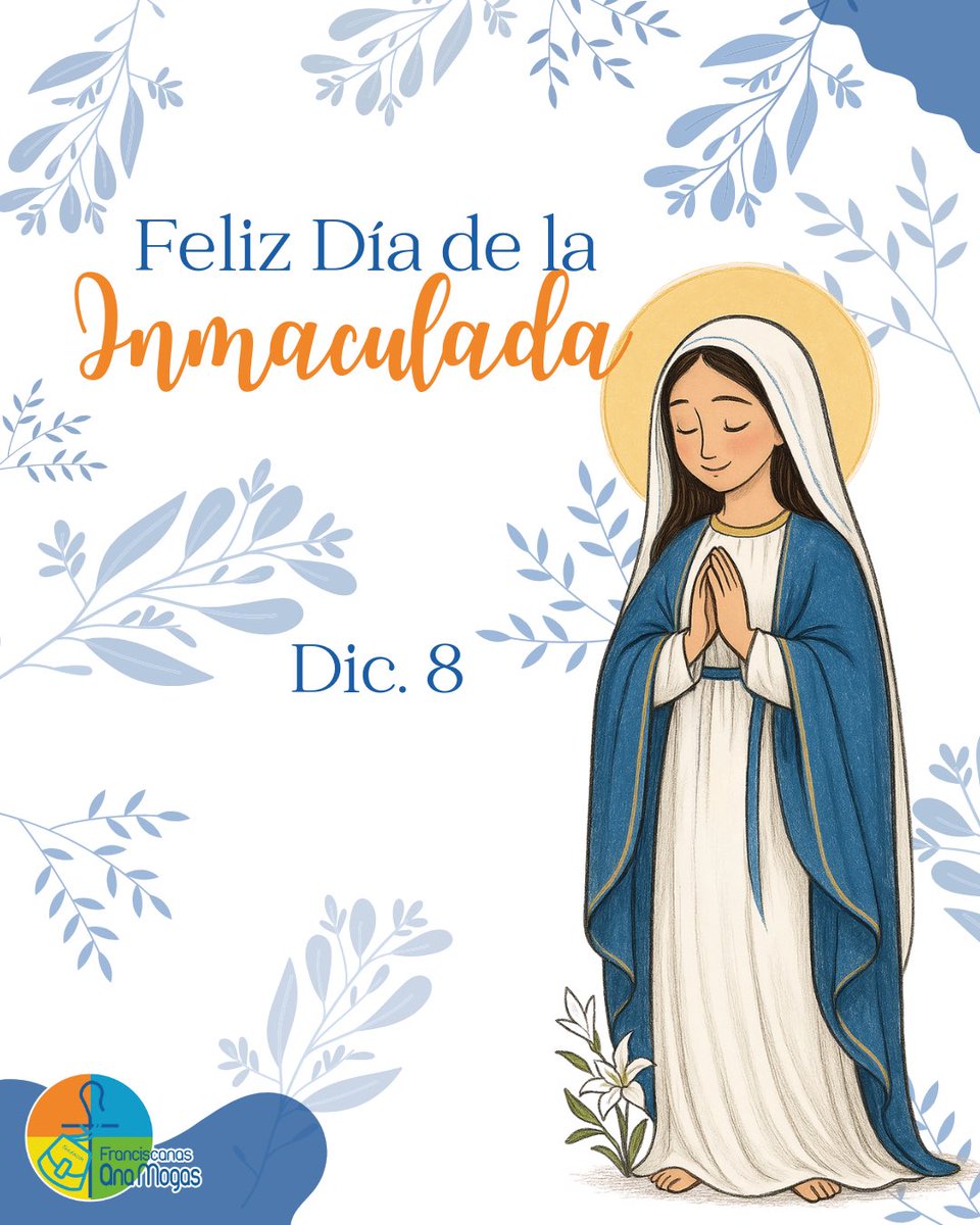 DivinaPastoraVR's tweet photo. Hoy celebramos a María Inmaculada, Patrona de España, ejemplo de fe, entrega y amor puro.
En la Fundación Educativa Ana Mogas seguimos su luz para crecer en bondad, sencillez y compromiso con los demás. 💙
#DíaDeLaInmaculada #PatronaDeEspaña #AnaMogas https://t.co/uVpyPiMn6U