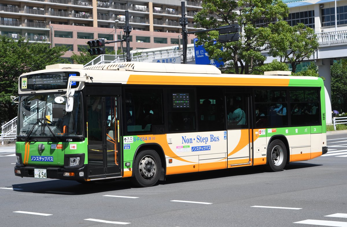 2023/6 都営バス S-F654 江東210あ654(深川) いすゞ2PG-LV290N3.