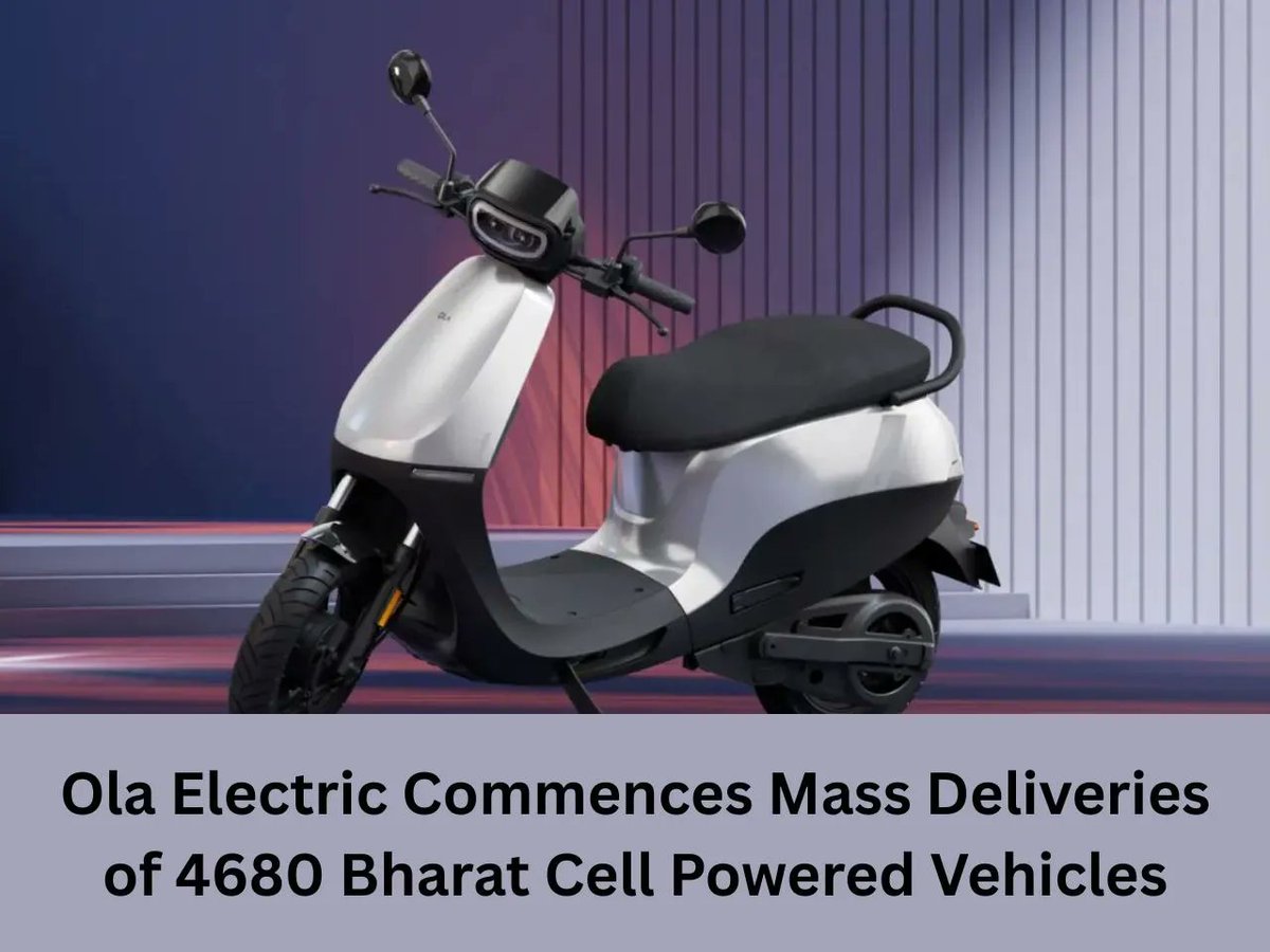 Saur_energy's tweet image. Ola Electric Commences Mass Deliveries of 4680 Bharat Cell Powered Vehicles

Read more saurenergy.com/solar-energy-n…

@OlaElectric #electricscooter #evscooter

Stay up to date with the renewable energy industry by following Saur Energy WhatsApp channel whatsapp.com/channel/0029Va…