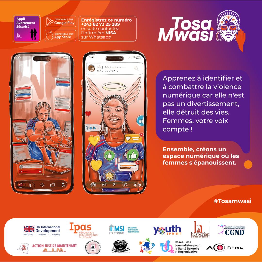 #TOSAMWASI

Les violences, même sur les réseaux sociaux détruisent des vies.

Cliquez ici wa.me/243827325289, tapez MENU et VBG pour apprendre à reconnaître les violences et comment les #dénoncer.

#WISH2 
#16JoursDactivisme