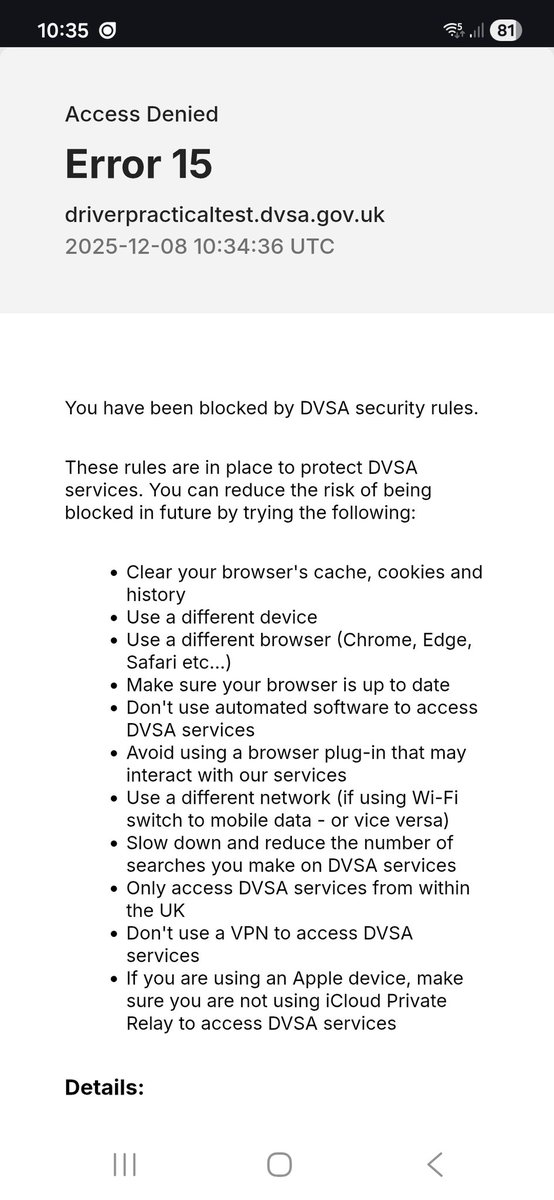DrBarbados's tweet photo. 9 months I've been trying to book a driving test with @DVSAgovuk and this morning  I got blocked from trying again. This is ridiculous and im sick to the back teeth with this horseshit https://t.co/5DNJGVDVWL