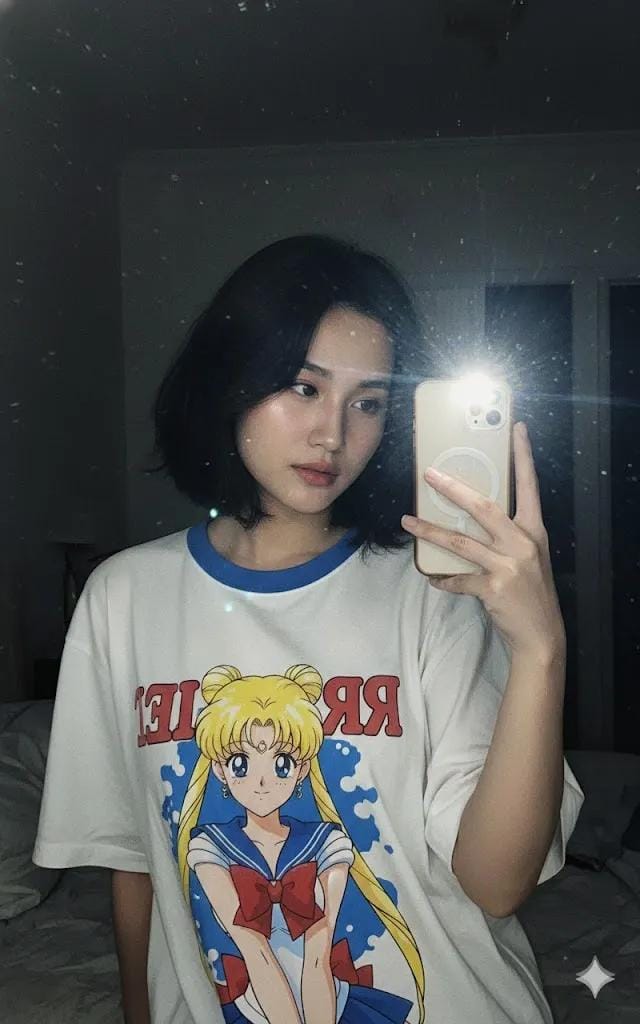 Nostalgic Glow: A Modern Take on 90s Vibes