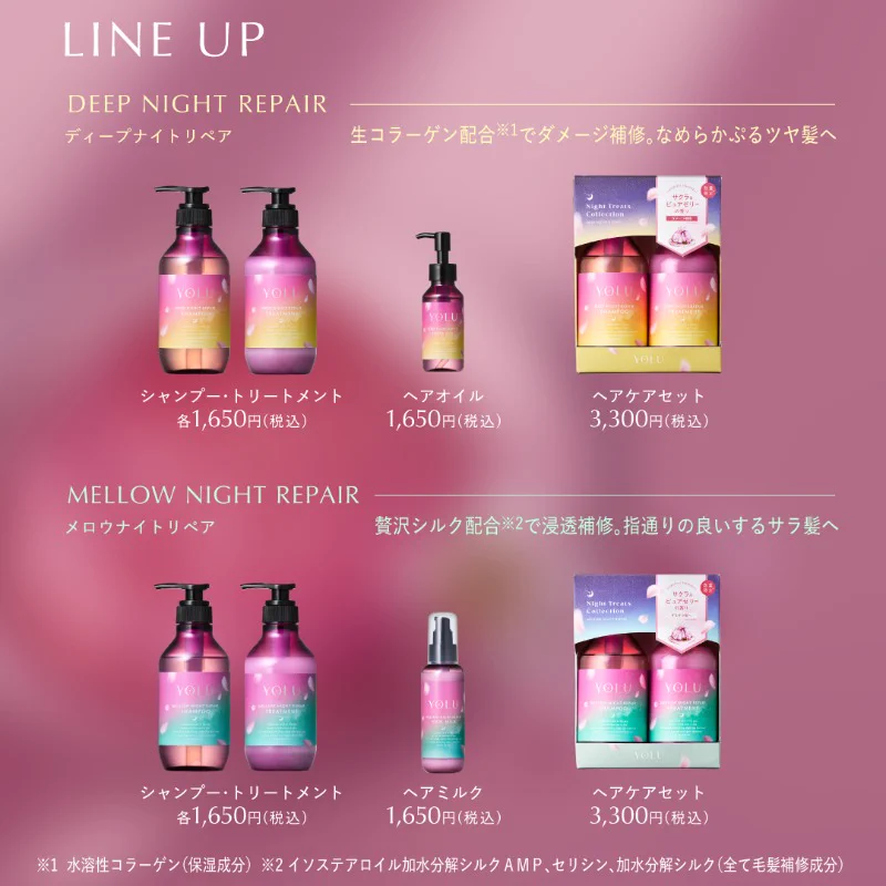 限定　YOLU シャンプー　ヘアトリートメント　サクラ&ピュアゼリー　4箱セット 限定 YOLU シャンプー ヘアトリートメント サクラ&ピュアゼリー 4箱