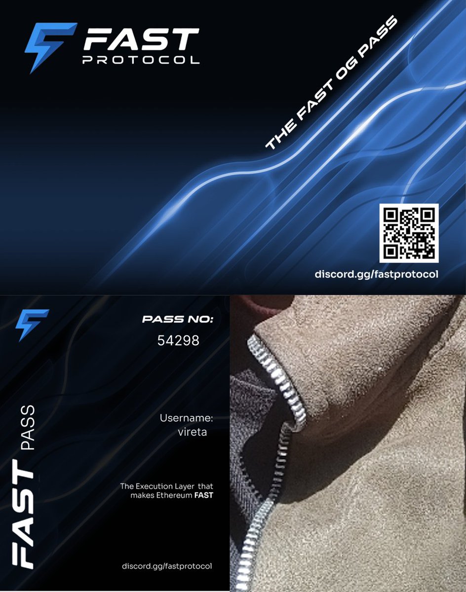 VikretaS's tweet photo. Claimed my Fast OG Pass for @fast_protocol.

Ethereum without the pending hell, millisecond preconfirmations, and encrypted ingress security.

Join the Fast community and claim your Fast points:
https://t.co/ZP9OGfFrpd https://t.co/4yPSmbM7Sp