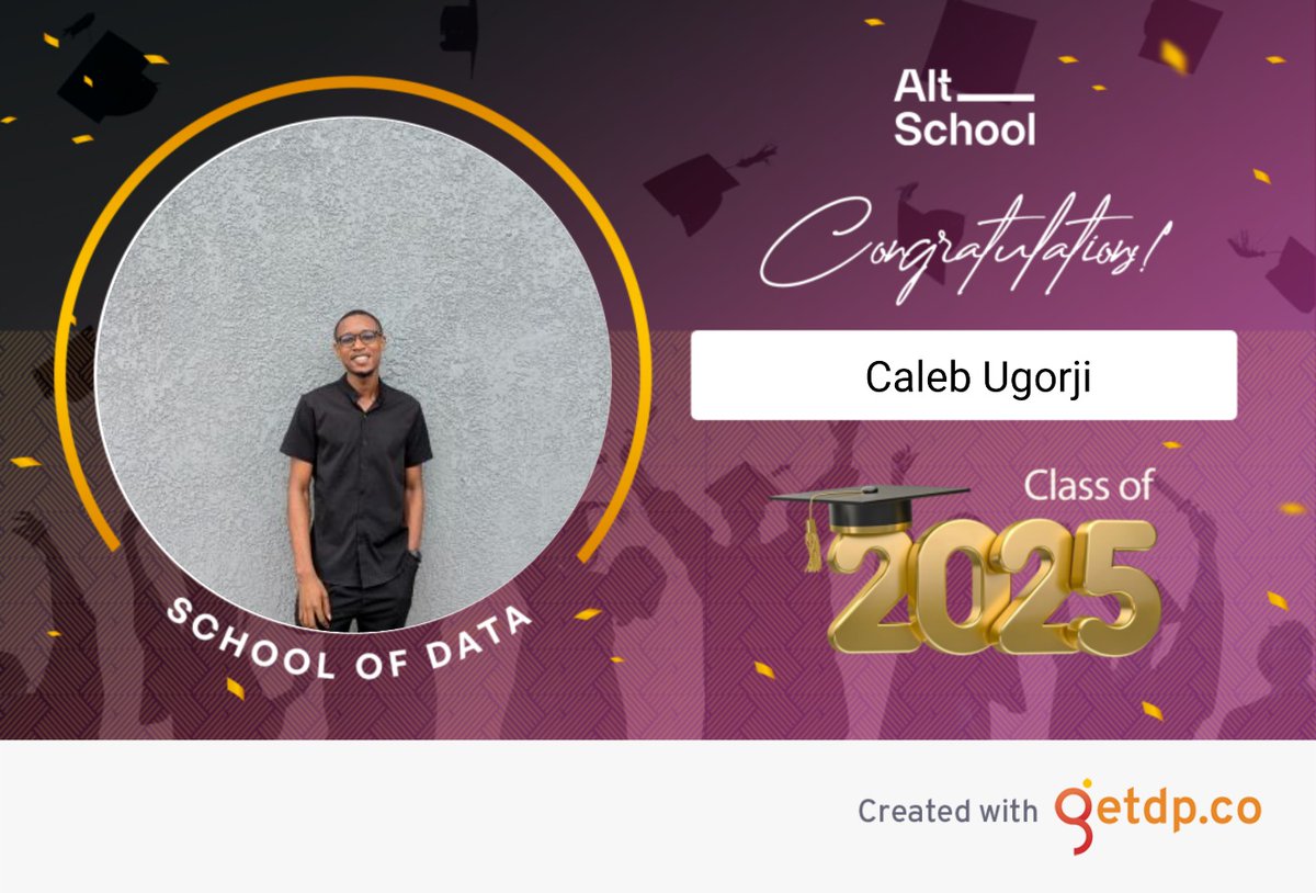 A lot has happened this year but in October,  I completed my Data Science Diploma Program at <a href="/AltSchoolAfrica/">AltSchool Africa</a> 

Link to the full post on LinkedIn-linkedin.com/posts/caleb-ug…
 
Thank you <a href="/dev_careers/">DevCareer Africa</a> for the 50% scholarship.  I am excited for what lies ahead.