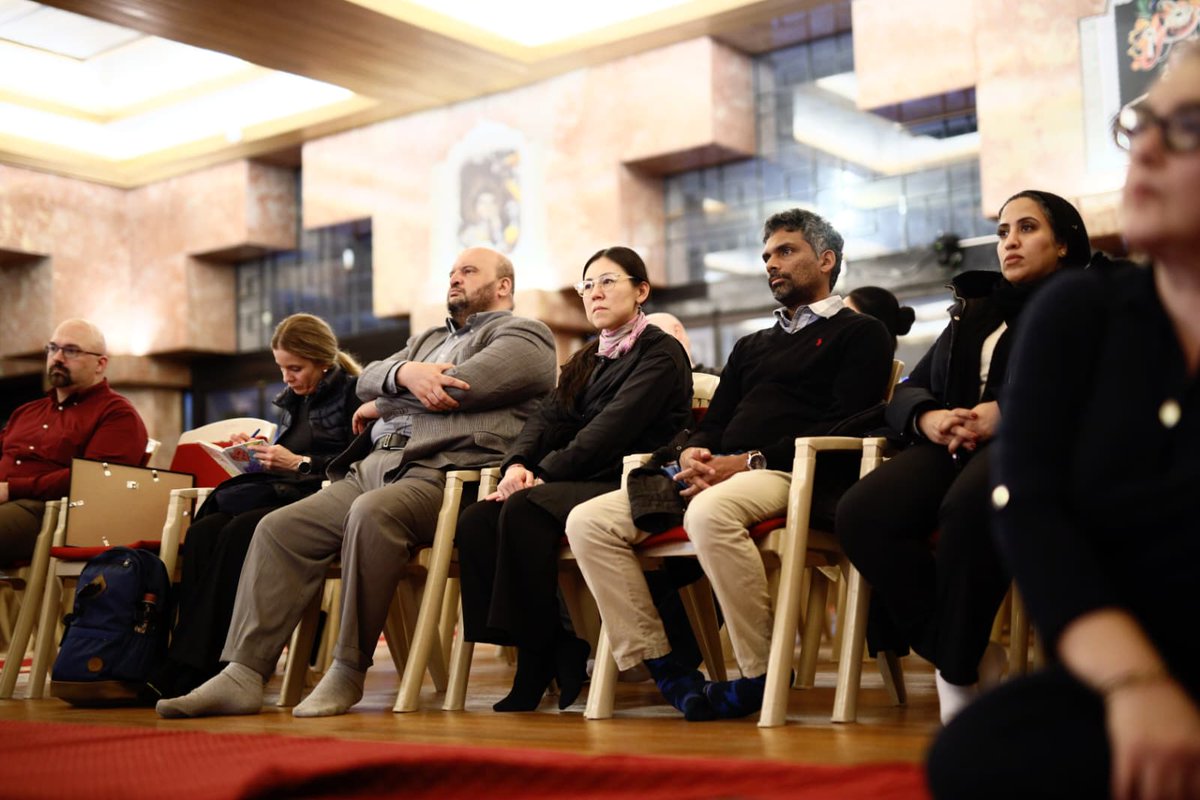 KAICIID's tweet photo. On Day 2 of the T3 #training, the 2025 #Fellows cohort stepped beyond #theory into lived #dialogue, engaging in two rich #interreligious encounters as part of their third training #segment in Lisbon, Portugal. Beginning with a shared meal and dialogue with the monks of the Sumedharama Buddhist Monastery, where fellows experienced first-hand how mindfulness and #compassion shape #community #life.
Followed by a visit to the Hindu Temple Radha Krishna, immersing in the #rhythm of #devotion and #hospitality. These encounters invited the Fellows to #explore lived expressions of #compassion, #community, and #peaceful #coexistence as practiced within different #faith #traditions.
#FellowsVoices #FellowsT3 #DialogueForPeace #KAICIIDFellows #WeAreKAICIID