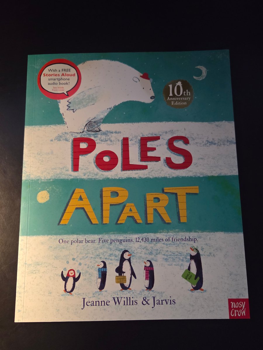 bcb567's tweet image. 10th anniversary edition of this delightful story from @NosyCrowBooks. The Pilchard-Brown penguins head off for a family picnic but end up at the North Pole where a friendly polar bear helps them home ... via several countries! #friendship #belonging #picturebook