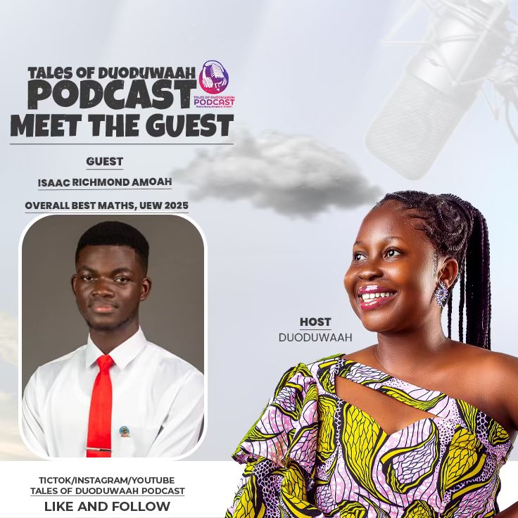 Despite intense financial setbacks that could have ended his dream, he refused to give up. Today, he stands tall as the Overall Best Graduating Student of the Department of Mathematics, UEW.
His journey is one you must hear. Stay tuned; this episode will inspire you.