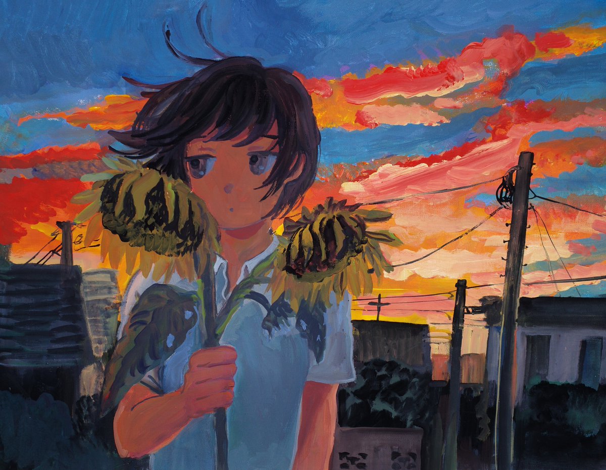 小さめの作品 40×30cm Acrylic on Canvas