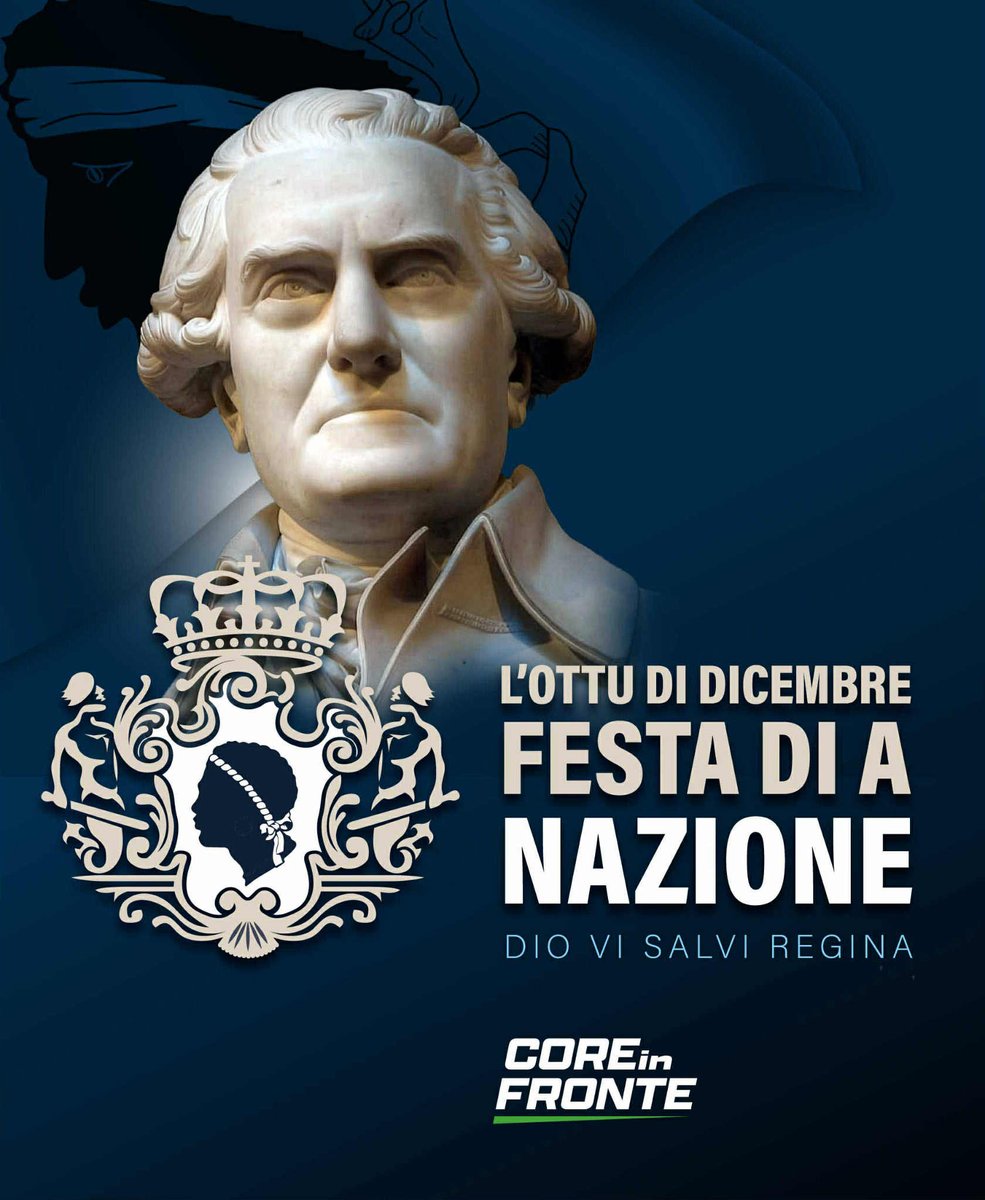 𝗟'𝟴 𝗱𝗶 𝗱𝗶𝗰𝗲𝗺𝗯𝗿𝗲, 𝗔 𝗙𝗘𝗦𝗧𝗔 𝗗𝗜 𝗔 𝗡𝗔𝗭𝗜𝗢𝗡𝗘

In ricordu di i capimachja è babbi di a rivoluzione, di u 1735, 𝗚𝗵𝗷𝗮𝗰𝗶𝗻𝘁𝘂 𝗣𝗮𝗼𝗹𝗶 di Merusaglia, 𝗟𝘂𝗶𝗴𝗴𝗶 𝗚𝗶𝗮𝗳𝗳𝗲𝗿𝗶 di Talasani è 𝗔𝗻𝗱𝗿𝗶𝗮 𝗖𝗲𝗰𝗰𝗮𝗹𝗱𝗶 di U Viscuvatu.

Di pettu à a