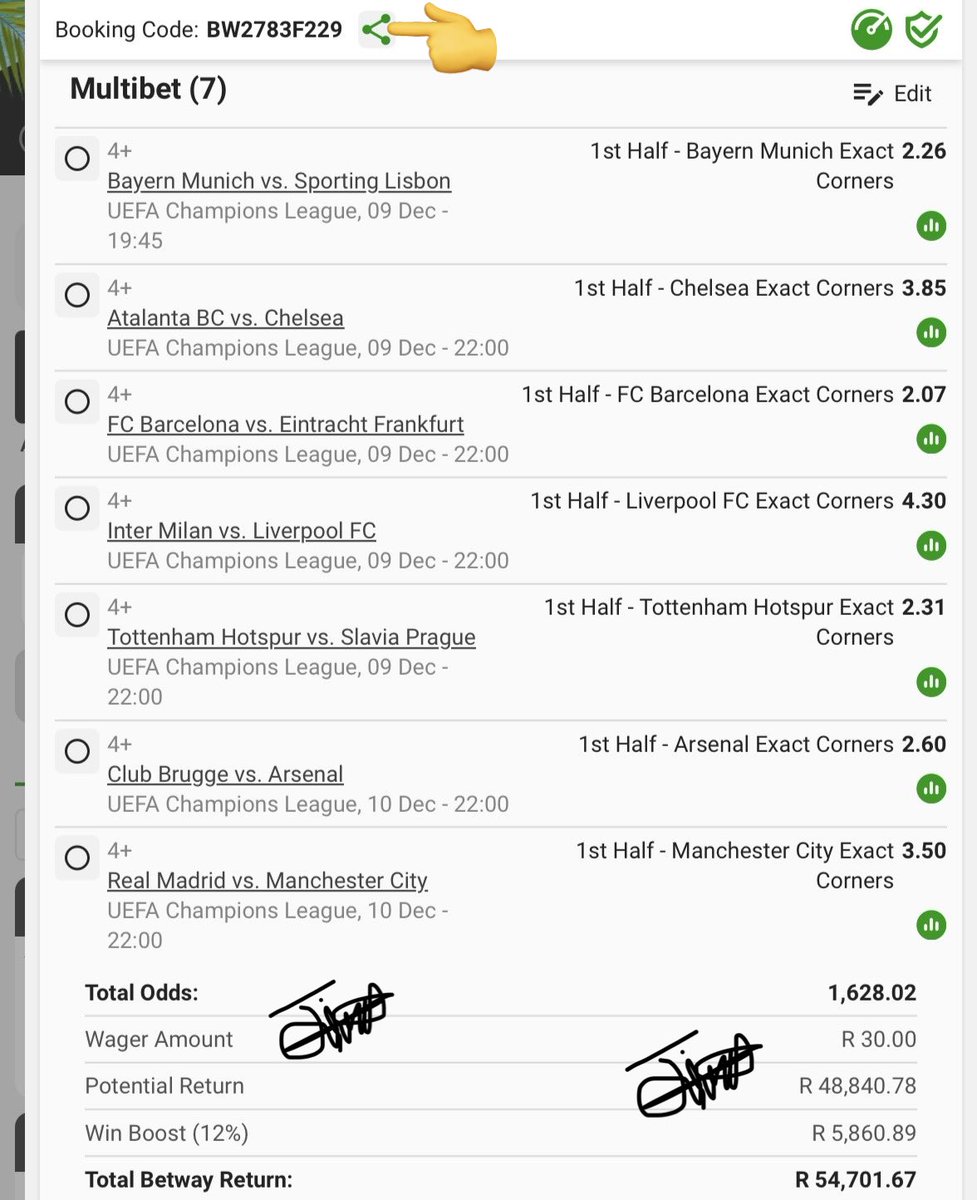 R54K Boom🎉💥💥💥💰💰

⏰𝐊𝐢𝐜𝐤-𝐨𝐟𝐟: 19:45
🎟️𝐁𝐨𝐨𝐤𝐢𝐧𝐠 𝐂𝐨𝐝𝐞: BW2783F229

🛜𝙍𝙚𝙜𝙞𝙨𝙩𝙚𝙧/𝙎𝙞𝙜𝙣 𝙪𝙥 𝙝𝙚𝙧𝙚: bit.ly/Jimmy_50

🔗𝐁𝐞𝐭𝐬𝐥𝐢𝐩 𝐋𝐢𝐧𝐤: new.betway.co.za/book-a-bet-res…

🔞+|𝕋&amp;ℂ'𝕤 𝕒𝕡𝕡𝕝𝕪