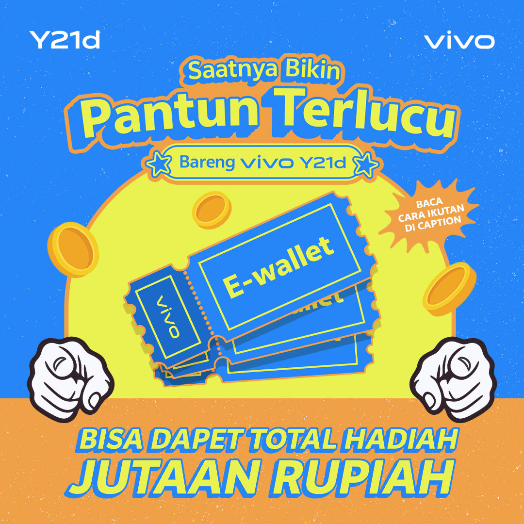 vivo_indonesia's tweet image. Jalan sore beli es kelapa, bikin pantun lucu gapake lama! Ada hadiah yang #GakHabisHabis, siapa mau? 👀