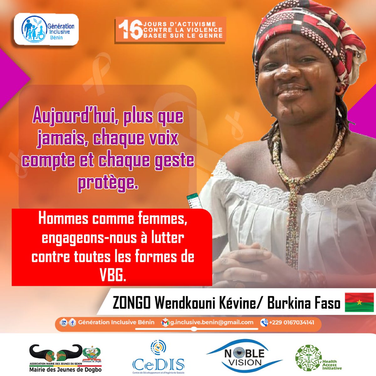 🌐L’outil numérique doit accompagner l’émancipation, pas la violence.🚫
Agissons ensemble pour mettre fin aux violences en ligne envers les femmes et les filles !🤝
#GenerationInclusiveBenin
#HealthAccessInitiative
#CeDIS
#NobleVision
#MASM
#INF
#PNUD
#UNICEFBenin
#UNFPA
#ENABEL