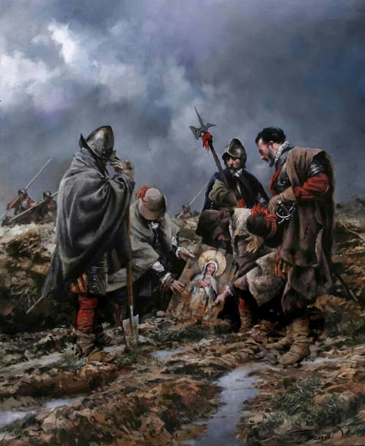 Et factum est, ut audivit salutationem Mariae Elisabeth, exsultavit infans in utero ejus: et repleta est Spiritu Sancto Elisabeth:

et exclamavit voce magna, et dixit: Benedicta tu inter mulieres, et benedictus fructus ventris tui.