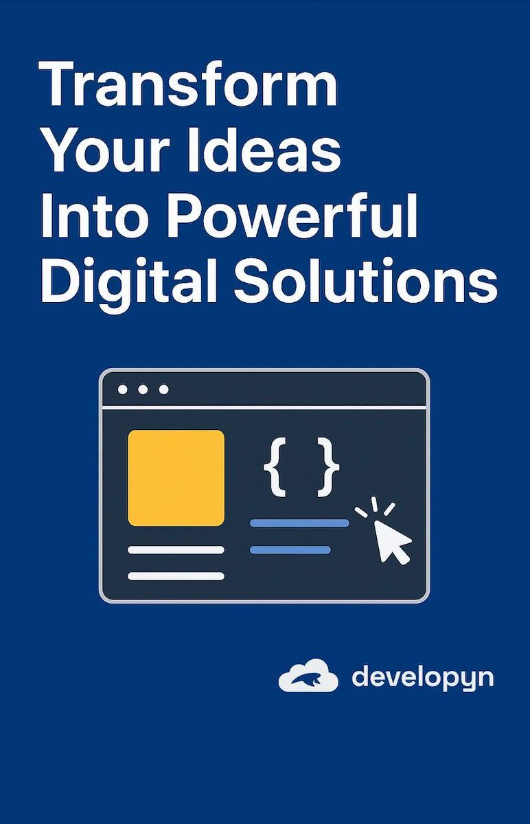 developyn's tweet image. Turn your ideas into powerful digital solutions with Developyn! From custom websites to apps &amp;amp; software, we build tech that drives impact. developyn.com 💡✨ #DigitalTransformation #WebDev #MobileApps #Innovation