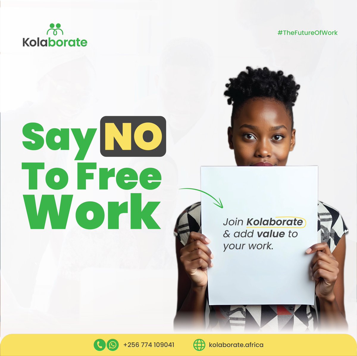 kolaborate_p's tweet photo. Talent isn’t free and it shouldn’t be treated that way.
Join Kolaborate and start earning what you’re worth.
#SayNoToFreeWork #Kolaborate #WorkWithValue https://t.co/DAz3Xf3acy