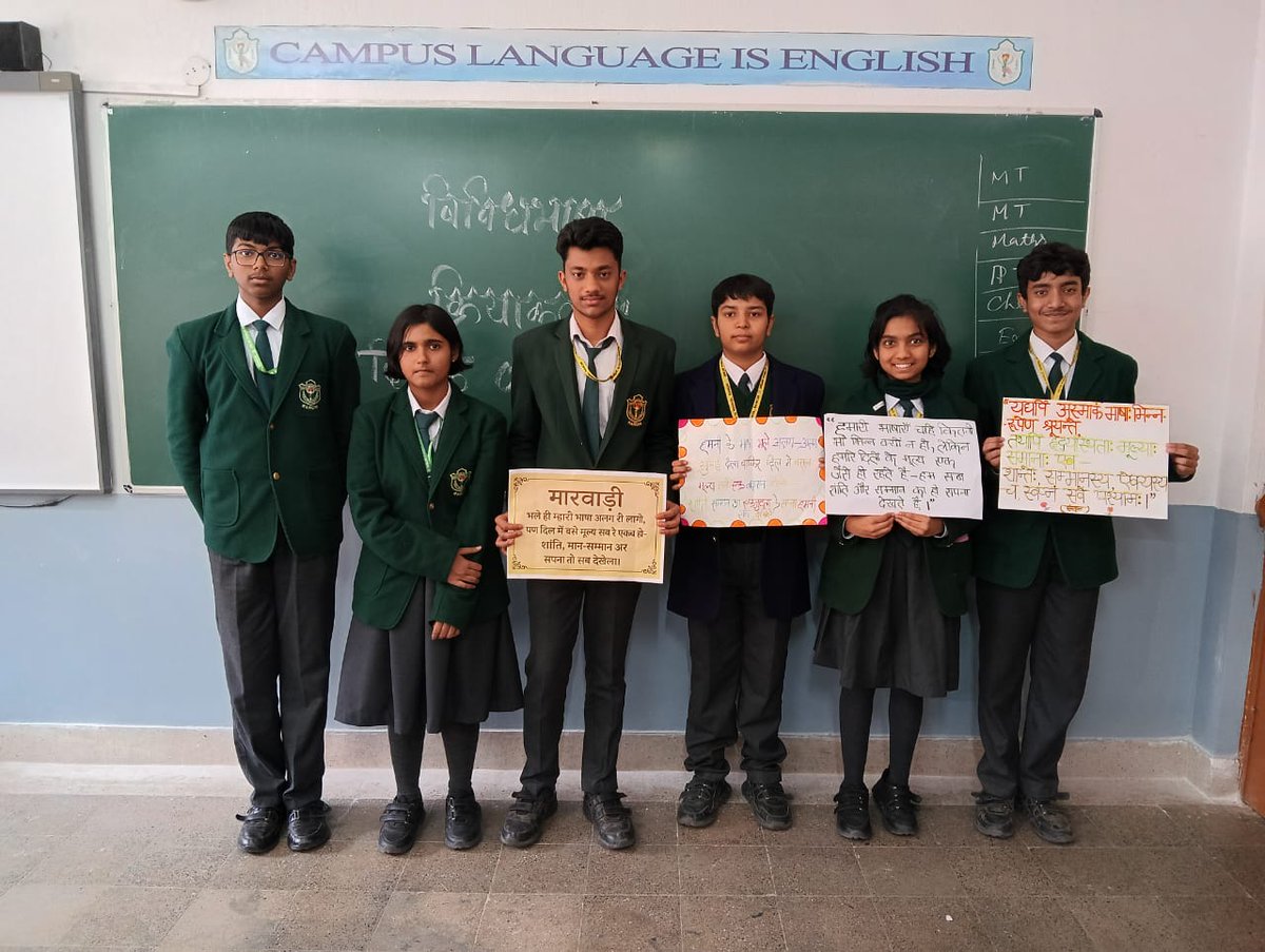 Dps_ranchi2's tweet photo. DPS Ranchi celebrated Unity in Proverbs &amp; Bhasha Mitra under Bharatiya Bhasha Utsav 2025, embracing India’s linguistic harmony. Principal Dr. Jaya Chauhan said, “Different languages, one shared heart.”

#DPSRanchi #BhartiyaBhashaUtsav https://t.co/XYEalm32Pm