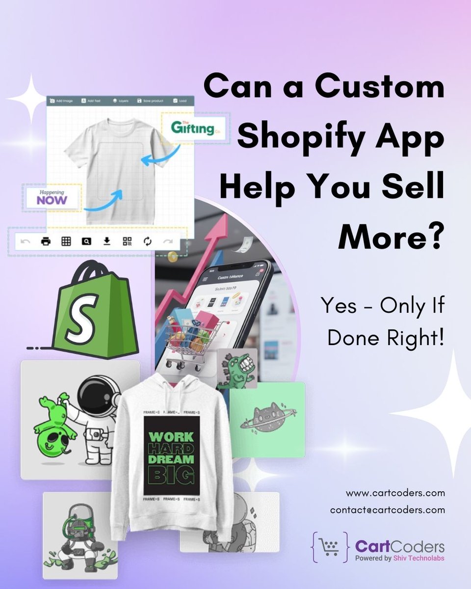 CartCoders's tweet image. 𝐖𝐚𝐧𝐭 𝐦𝐨𝐫𝐞 𝐬𝐚𝐥𝐞𝐬 𝐟𝐫𝐨𝐦 𝐲𝐨𝐮𝐫 𝐒𝐡𝐨𝐩𝐢𝐟𝐲 𝐬𝐭𝐨𝐫𝐞? 👀

A custom Shopify app can add features your shoppers actually want — from product builders to smart checkout tools and everything in between.

🌐 cartcoders.com/shopify-app-de…

#cartcoders #knightcoders