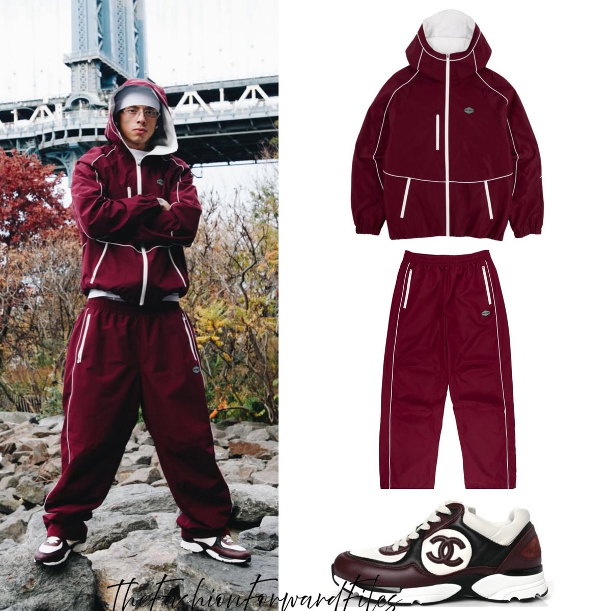 FashFwrdFiles's tweet photo. Central Cee wears Chanel CC sneakers,Syna burgundy micro windbreaker and burgundy micro ripstop track pants by Syna.
-
#syna #synaworld #chanel #centralcee #centralceeedit #centralceetypebeat #centralcee23 #centralceefans #centralceeedits #centralceestyle https://t.co/NsZVZJoGk6