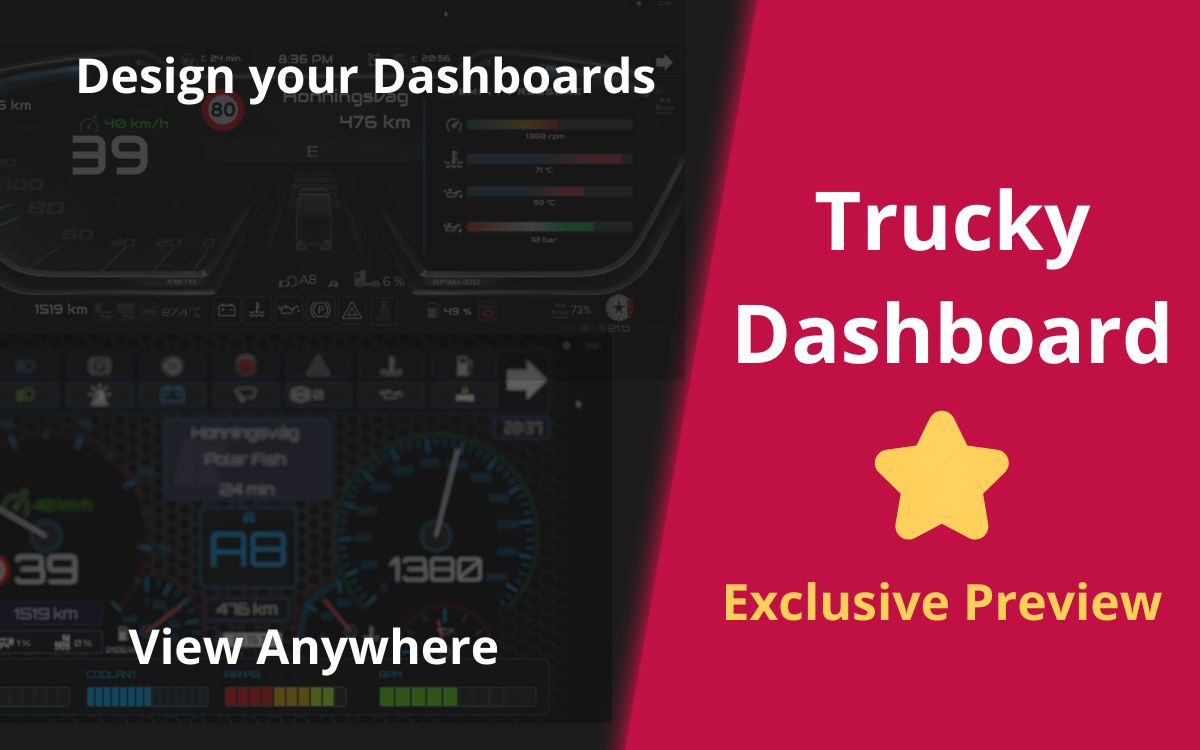 🚨 SHOCKING: Truck sim noobs are CRUSHING pros with SECRET custom dashboards! 😱 Design gauges, bars &amp; reactive lights in seconds – sync EVERYWHERE! Angel Patrons ONLY beta. Your rig will NEVER be the same! 🔥 #TruckyDashboard #Trucky #BestCommunityEver truckyapp.com/blog/announcem…