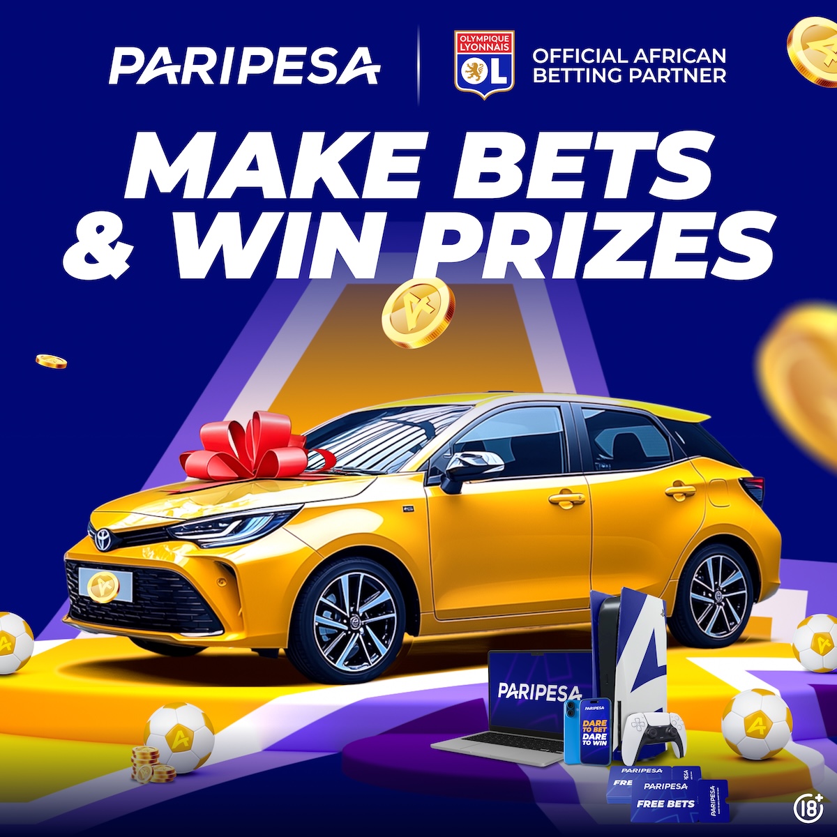 paripesa's tweet image. 💥🔑Your next bet = Toyota keys? It's possible!

One bet could win you a Toyota Starlet, iPhone 16, MacBook Air, PS5 &amp;amp; more 🎁

No catch. Just bet and you're in 🎯

👉 m.paripesa.bet/neg

🍀 React to this post — let luck find you
🔥 Bet. Win. Drive. PariPesa!
