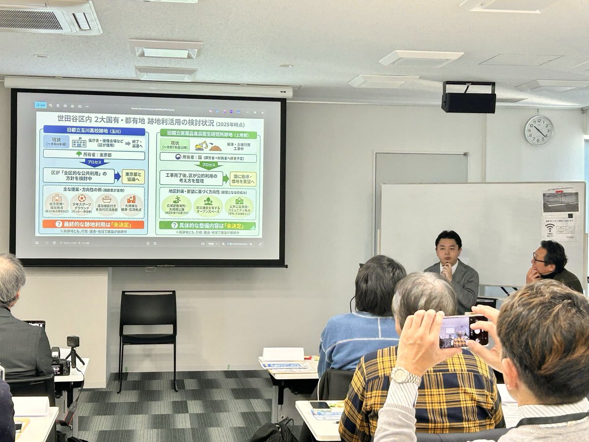 ynaitosetagaya's tweet photo. 【第1回「内藤ゆうやと語る会」を開催しました】

落選してから初めて、地元でミニ集会を開催しました。
当初は「5名来てくだされば御の字」と思っていたのですが、なんと20名を超える方々にご参加いただきました。
落選した自分に、これだけ多くの方が足を運んでくださったのかと思うと胸がいっぱいでした。

世田谷のインフラの話、ご近所の困りごと、お金の悩み、有事のどうする！？など──
ひとつひとつの声が、このまちで暮らす方々のリアルそのもの。
直接お話しできた時間は、本当に貴重でそして何より楽しいものでした。

嬉しいことに「またやってほしい」というお声も多く、早速ですが���回の会場を確保しました。
次回は 1月末@経堂、その次は 2月末@烏山にて開催予定です。
ご参加くださった皆さま、本当にありがとうございました。
そして、今回来られなかった方も、ぜひお気軽にお立ち寄りください。

一人ひとりの声をまちづくりに生かしていけるよう、これからも地道に、丁寧に取り組んでいきます。