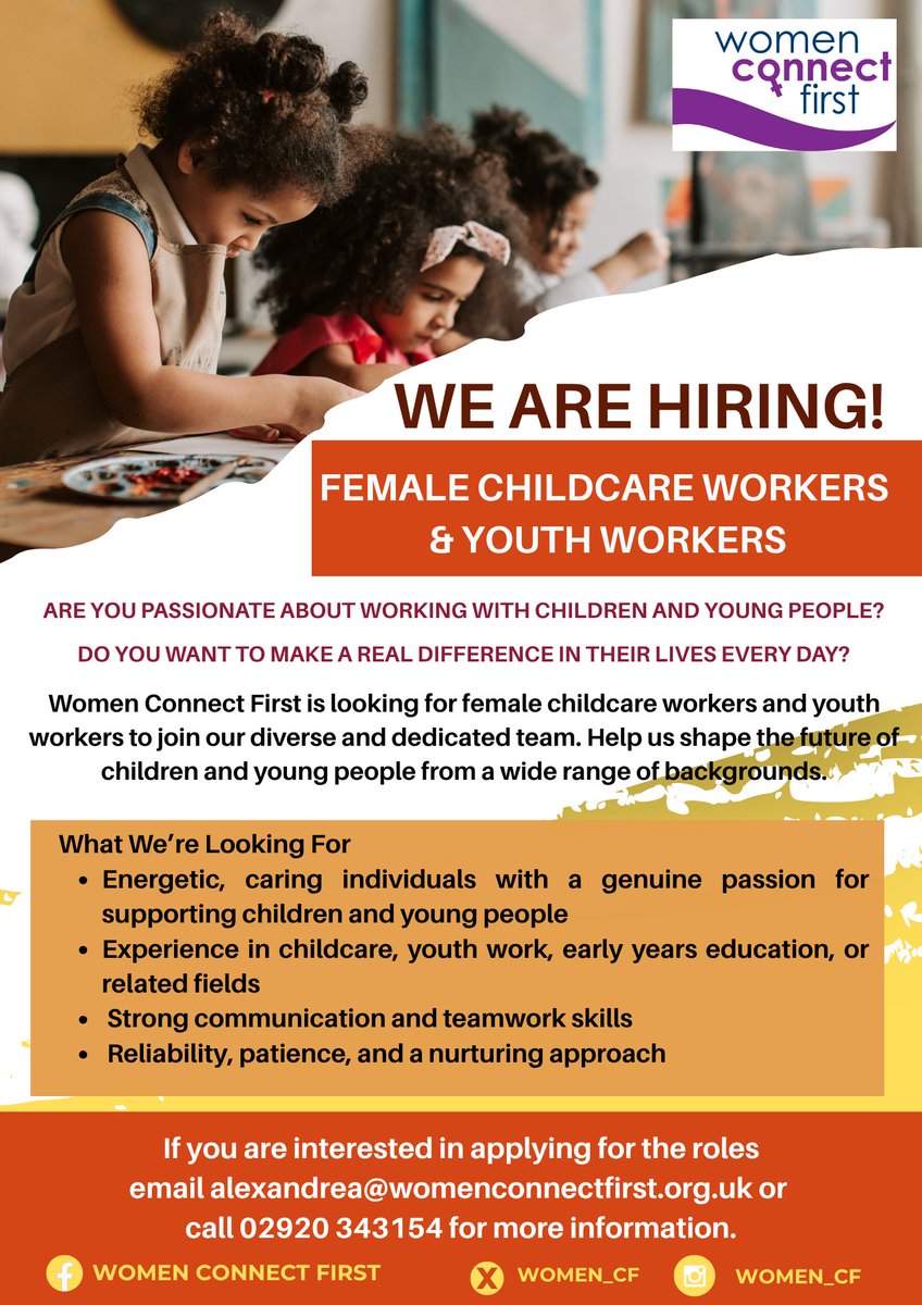Women Connect First is looking for female childcare workers and youth workers to join our diverse and dedicated team. Help us shape the future of children and young people from a wide range of backgrounds.