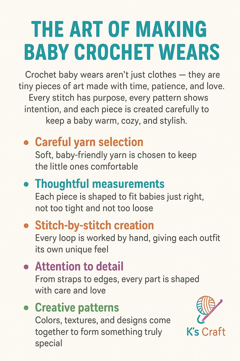 kaothar_craftit's tweet photo. The art of making crochet wear—something beautiful is launching soon!🥰🥰

#crochet 
#handmade 
#fashion 
#babywears https://t.co/i8IbZhSllv
