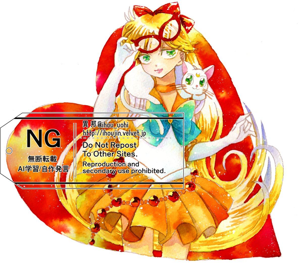 #illustration
#イラスト 
友達とセーラームーンのお絵描きしました！🌕
ずっとヴィーナスが推し…！