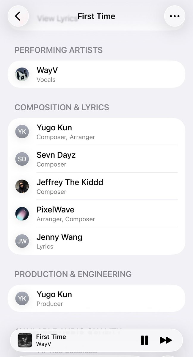 KunGmo960101's tweet image. Please correct the producer name as QIAN KUN immediately in Apple Music immediately @WayV_official