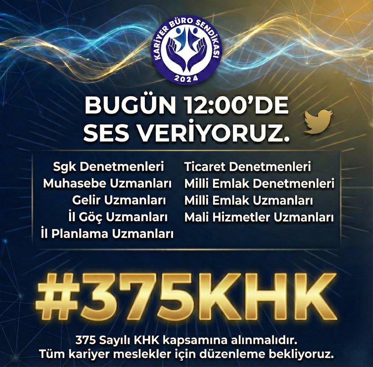 <a href="/KariyerBuroSEN/">Kariyer Büro-SEN</a> Kapsama tüm Kariyer uzmanları dahil edilmelidir. #375KHK
