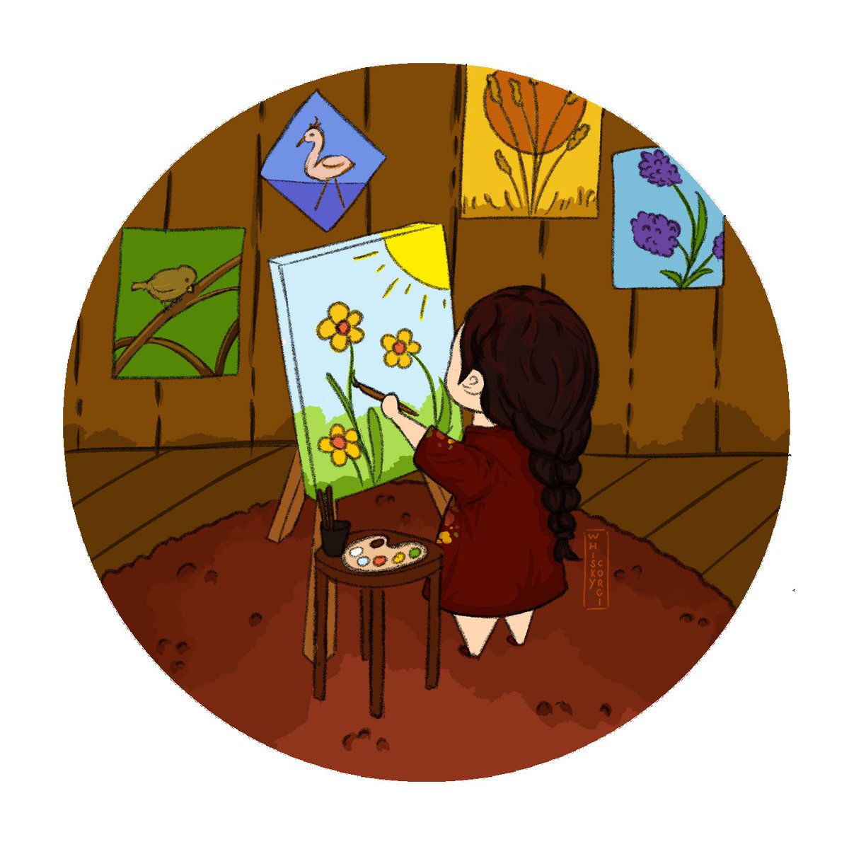 Small artist making small art ✨🧡