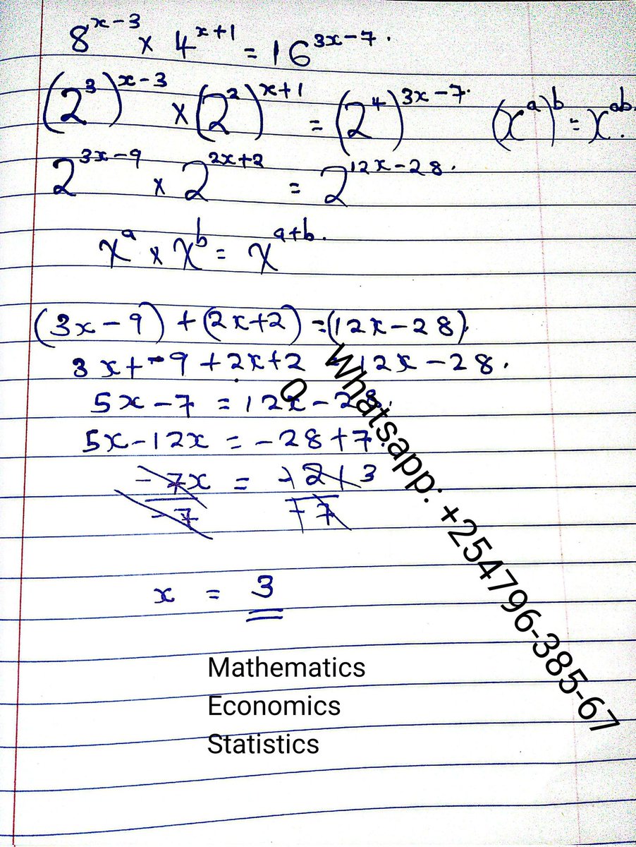 NicholusOmondi7's tweet image. Mathematics, Economics &amp;amp; Statistics Online Tuition + Assignment Assistance.

WhatsApp: +254796-385-670
Email: tutornicholus62@gmail.com

#OnlineTuition #MathsTutor #EconomicsTutor #StatisticsHelp #AssignmentAssistance #IGCSE #ALevel #UniversitySupport