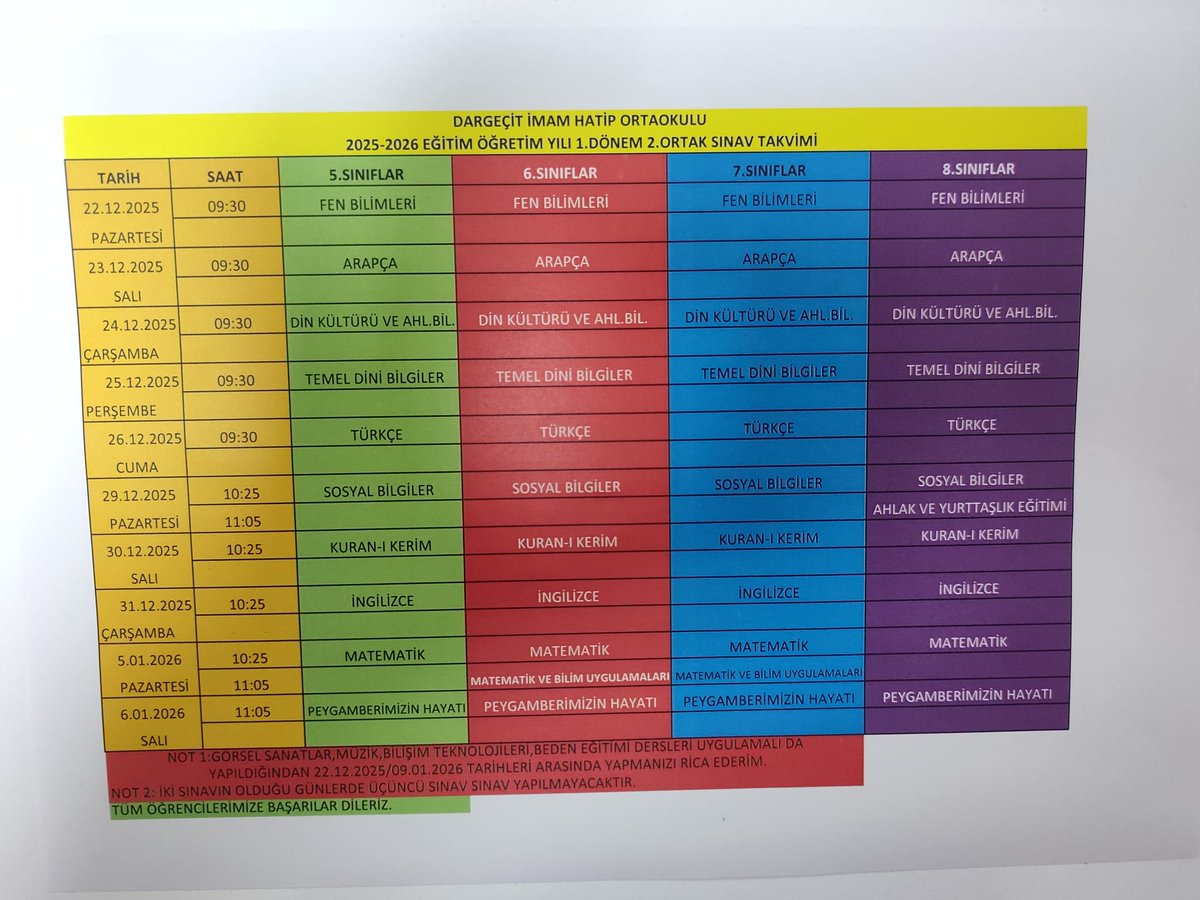 2025-2026 EĞİTİM ÖĞRETİM YILI 1. DÖNEM 2. YAZILI SINAV TAKVİMİMİZ AÇIKLANDI. BÜTÜN  ÖĞRENCİLERİMİZE BAŞARILAR DİLERİZ.
<a href="/Dargecit_MEM/">Mardin Dargeçit ilçe Milli Eğitim Müdürlüğü</a> 
<a href="/Selmangez/">Selman gezici</a>