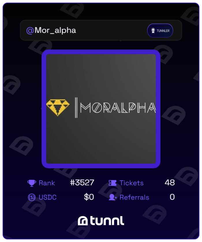 Mor_alpha's tweet photo. If you haven’t tried @Tunnl_io yet, it’s honestly one of the easiest ways to earn while creating. They’ve already paid out over $450,000  to creators and this season comes with a $25,000 jackpot waiting to be claimed. Sign up and start collecting tickets!
https://t.co/sauhHZlGDT https://t.co/nmeMcFRpVo