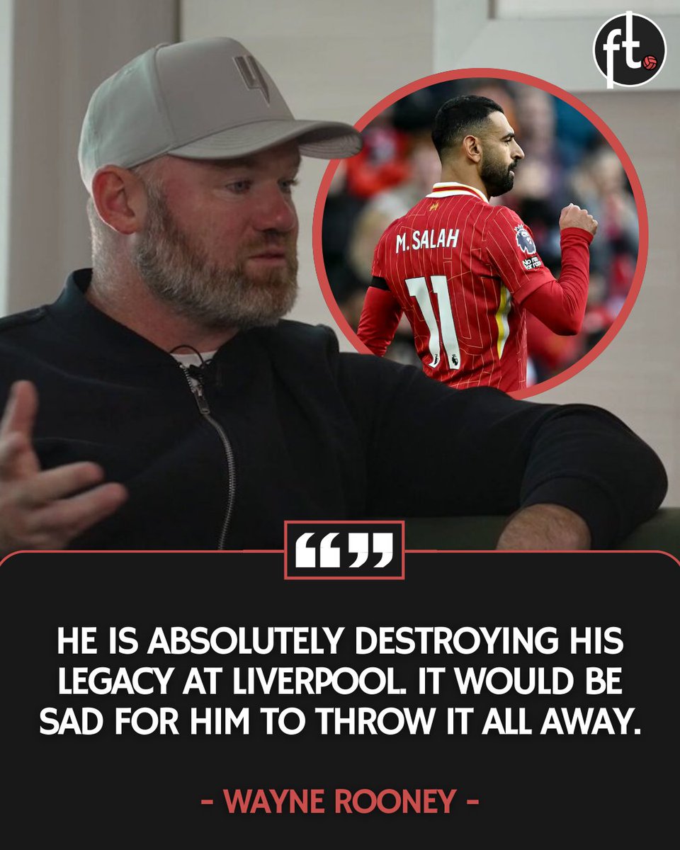 Wayne Rooney has his say on the Mo Salah situation at Liverpool:

🗣️ Rooney: "Arne Slot has to show his authority and pull him in and say 'you are not travelling with the team, what you said is not acceptable'.

He is absolutely destroying his legacy at Liverpool. It would be sad
