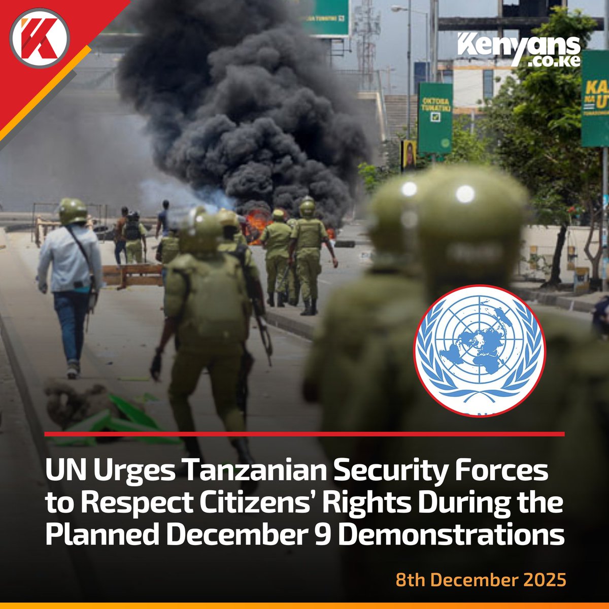 stephenkariske's tweet image. As @ARM_Movement2, we stand with the people of Tanzania. The right to protest is a cornerstone of democracy. We echo the UN’s call: *security forces must respect citizens' rights* during the December 9 demonstrations.  
 #AfricaReclaimMovement #StandWithTanzania #RightToProtest